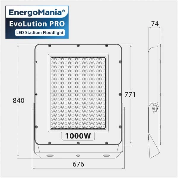 Stadionowy naświetlacz LED EvoLution PRO 1000W