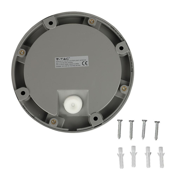 Natynkowa oprawa schodowa LED 2W SZARA IP65 VT-1142