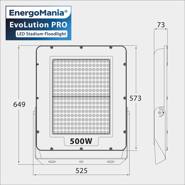 Naświetlacz stadionowy EvoLution LED 500W 80'000 lm
