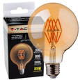 Żarówka AMBER LED 8W E27 G95 800lm FILAMEN VT-2019
