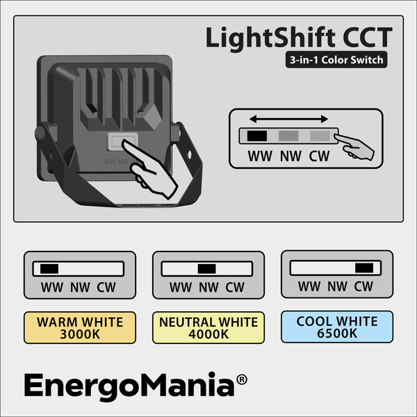Naświetlacz LED LightShift CCT 30W 4050 lm biały