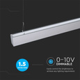 Ściemniana lampa liniowa LED SAMSUNG  60W 6000lm 120cm VT-7-60 srebrna