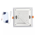 Szklany panel LED podtynkowy 18W 1260lm kwadrat VT-1881G SQ