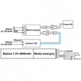 Moduł zasilania awaryjnego UPS paneli LED 45W 4Ah VT-518