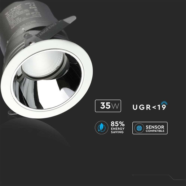 Hotelowa oprawa wpuszczana LED CREE 35W CRI>95 VT-2936