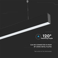 Wisząca lampa liniowa LED SAMSUNG 40W 3200lm 120cm VT-7-40 czarna