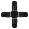 Poczwórna hermetyczna mufa kablowa 3-pinowa CableGuard X-Joint 3W czarna