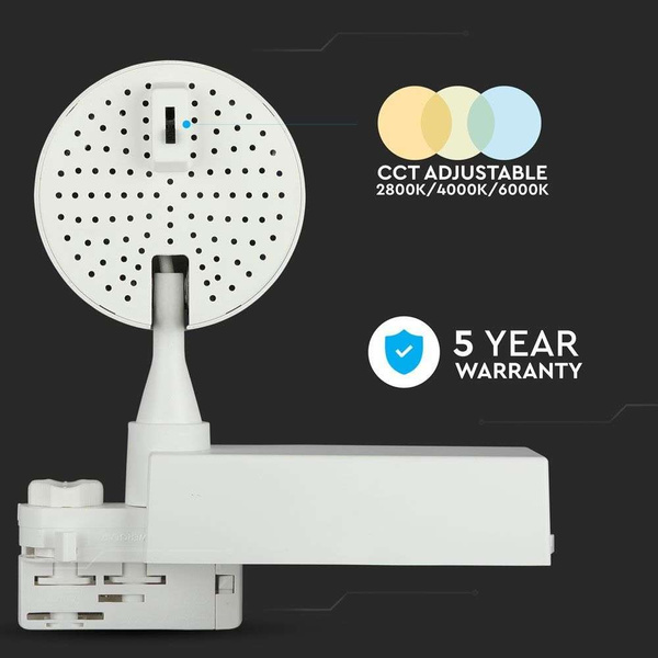 Lampa szynowa LED 3w1 35W regulowany kąt, ściemnialna VT-4745 biała