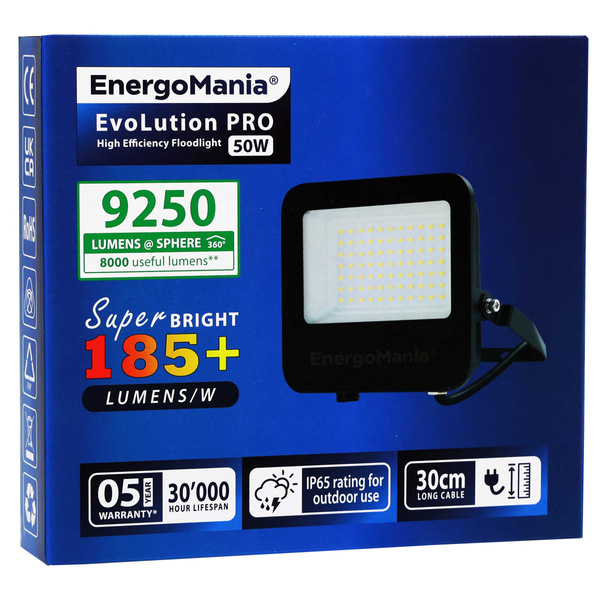 Wydajny naświetlacz LED EvoLution 50W 9250 lm 185 lm/W