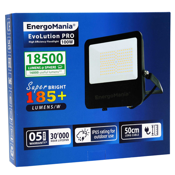 Wydajny naświetlacz LED EvoLution 100W 18500 lm 185 lm/W