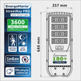Solarna lampa uliczna LED StreetRay PRO 20W 3600 lm