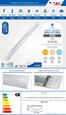 Natynkowa oprawa liniowa LED SAMSUNG 20W 2400lm 60cm VT-8-20