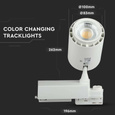 Lampa szynowa LED 3w1 35W regulowany kąt, ściemnialna VT-4745 biała