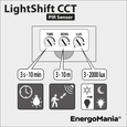 Naświetlacz LED z czujnikiem ruchu LightShift CCT PIR 50W 6750 lm biały