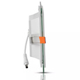 Szklany panel LED podtynkowy 18W 1260lm kwadrat VT-1881G SQ