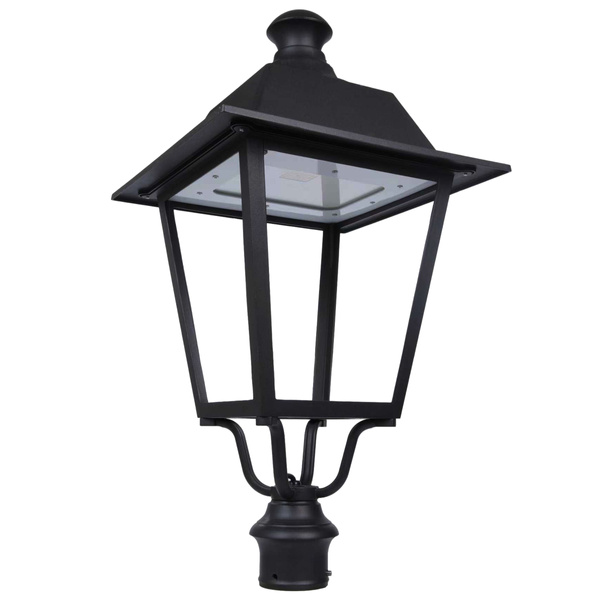 Klasyczna lampa parkowa RetroPark PRO 40W 8000 lm czarna