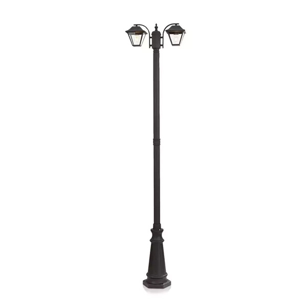 Stojąca lampa ogrodowa podwójna VT-847 czarna