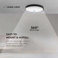 Natynkowy plafon LED 30W okrągły Ø42 cm VT-8630 czarny