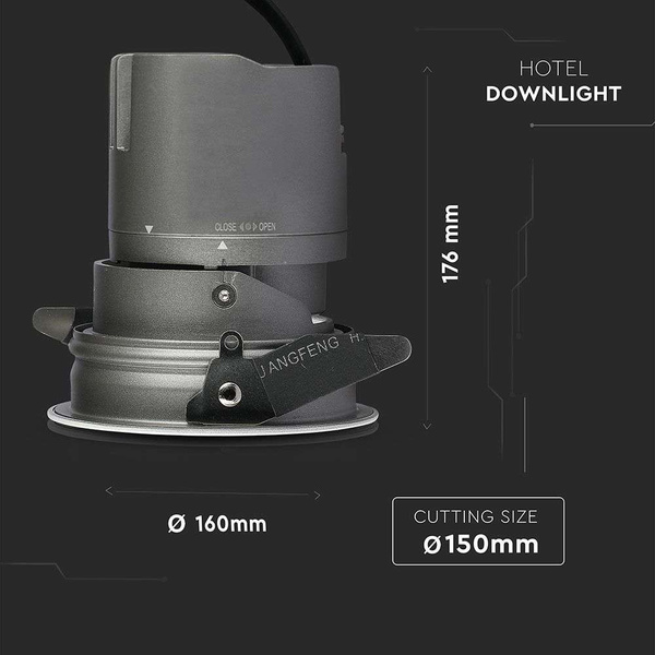 Hotelowa oprawa wpuszczana LED CREE 35W CRI>95 VT-2936
