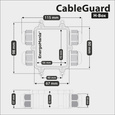 Poczwórna hermetyczna puszka kablowa IP68 CableGuard H-Box czarna