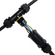 Potrójna hermetyczna mufa kablowa 5-pinowa CableGuard T-Joint 5W czarna