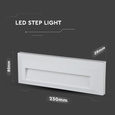 Natynkowa oprawa schodowa LED 3W BIAŁA IP65 VT-1162