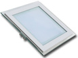 Szklany panel LED podtynkowy 18W 1260lm kwadrat VT-1881G SQ