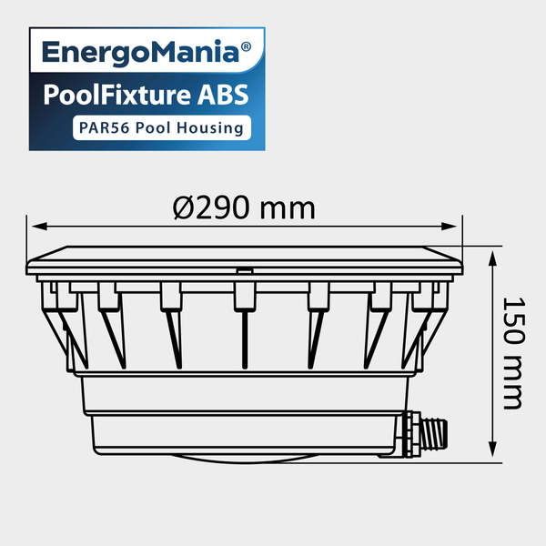 Obudowa basenowa IP68 PoolFixture SS do żarówek PAR56