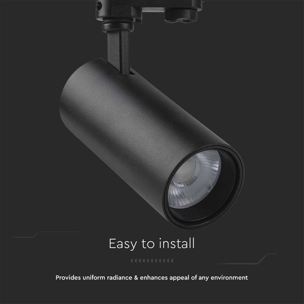 Lampa szynowa LED 3w1 30W 35° VT-47030 czarna