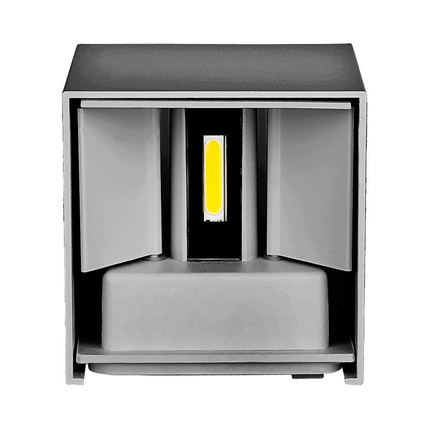 Kinkiet LED BRIDGELUX 6W SZEŚCIAN VT-759 szary