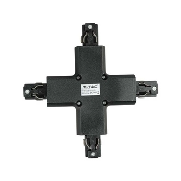 Łącznik X kątowy 4x 90° szyn 3-fazowych czarny