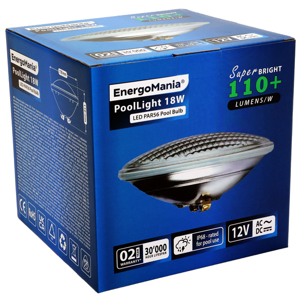 Żarówka basenowa PoolLight LED PAR56 12V IP68 18W 2000 lm