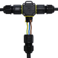 Potrójna hermetyczna mufa kablowa 3-pinowa CableGuard T-Joint 3W czarna