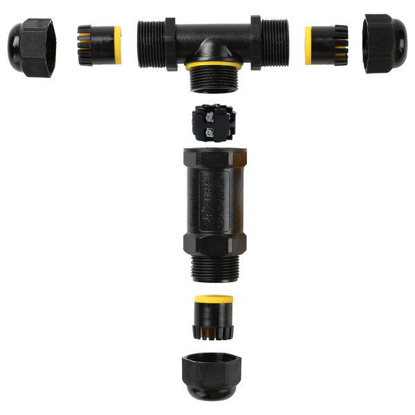 Potrójna hermetyczna mufa kablowa 5-pinowa CableGuard T-Joint 5W czarna