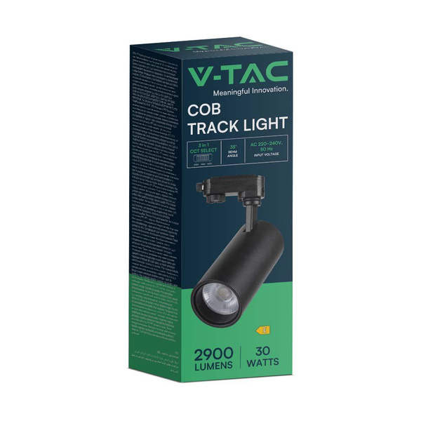 Lampa szynowa LED 3w1 30W 35° VT-47030 czarna