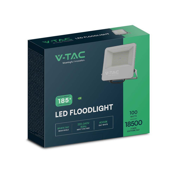 Naświetlacz LED EVOLUTION 100W 16000 lm VT-49161 czarny