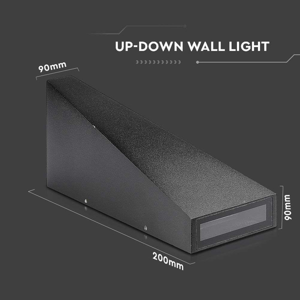 Oprawa elewacyjna LED 6W 660lm VT-826 czarna