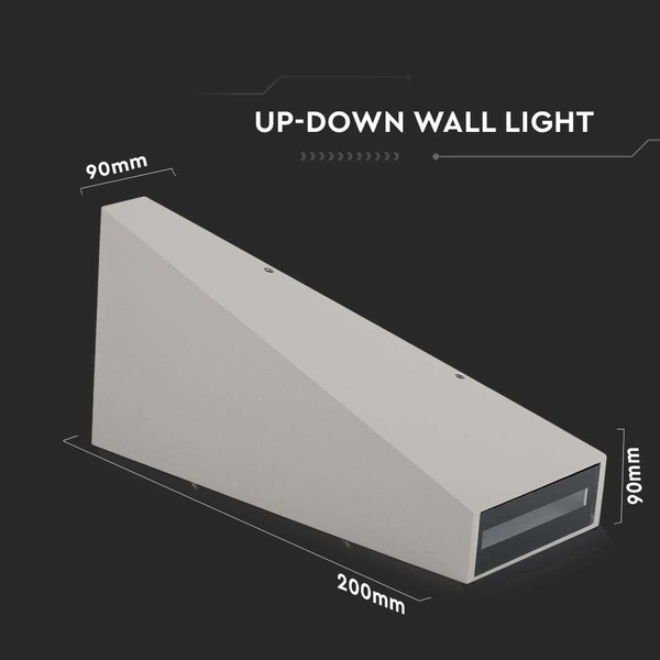 Oprawa elewacyjna LED 6W 660lm VT-826 szara
