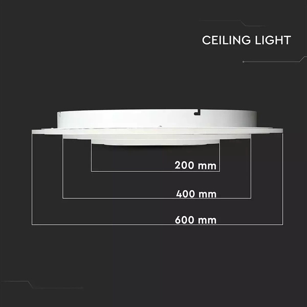 Plafon SOFT LED RING 80W poczwórny VT-85-3D