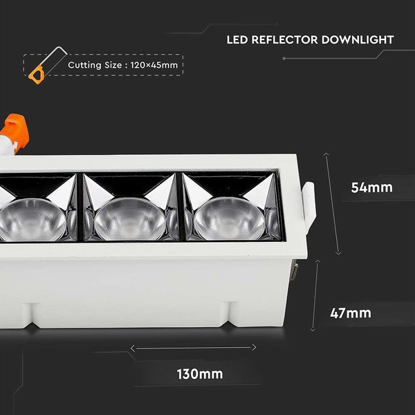 Podtynkowy reflektor LED SAMSUNG 12W 960 lm VT-2-12 12°