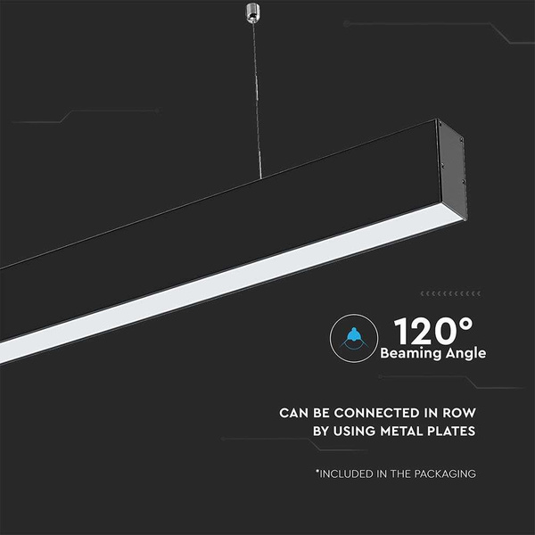 Wisząca lampa liniowa LED SAMSUNG 40W 3200lm 120cm VT-7-40 czarna